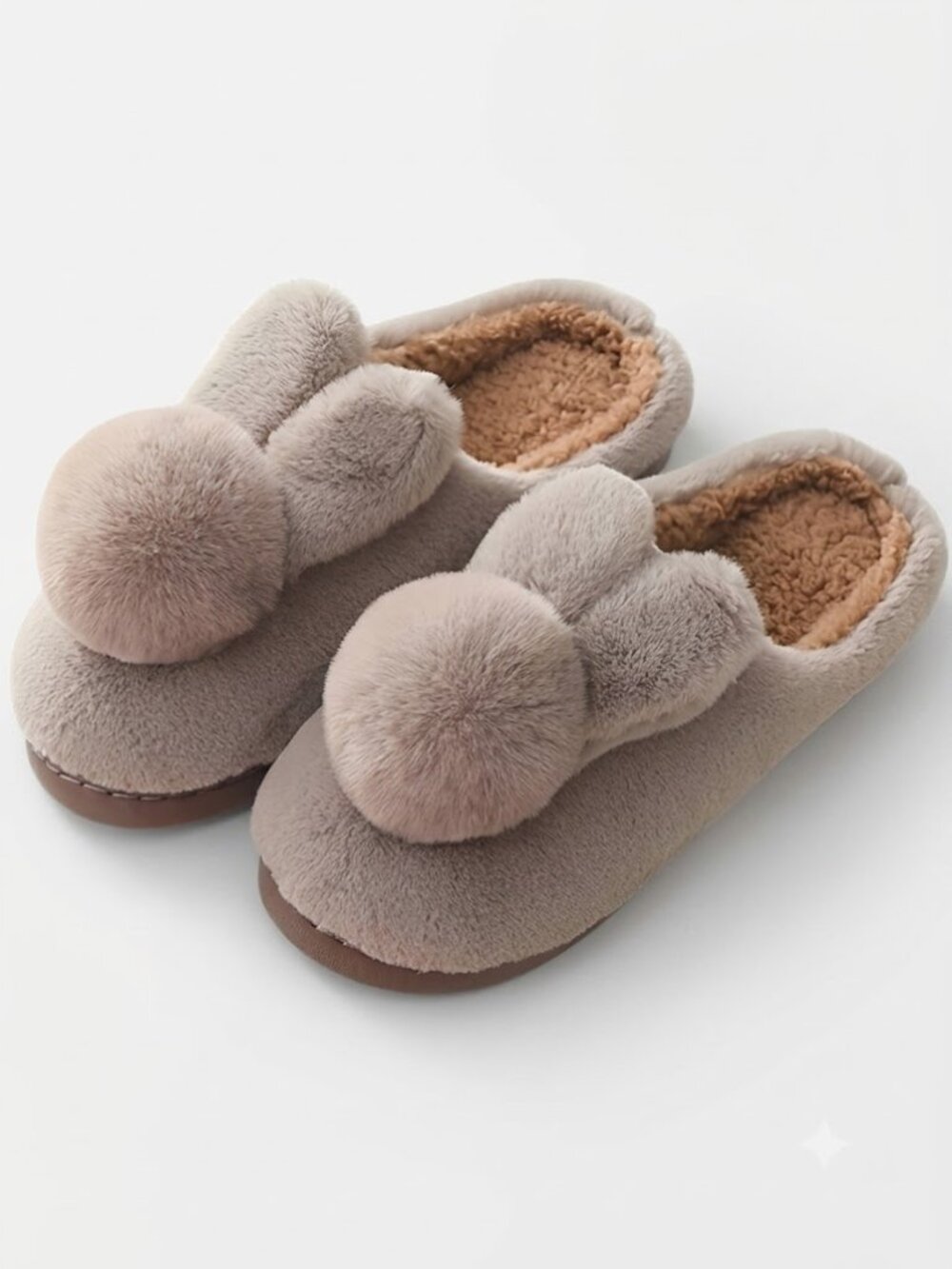 Kawaii Fluffy Bunny Slippers - Warm Winter Slides